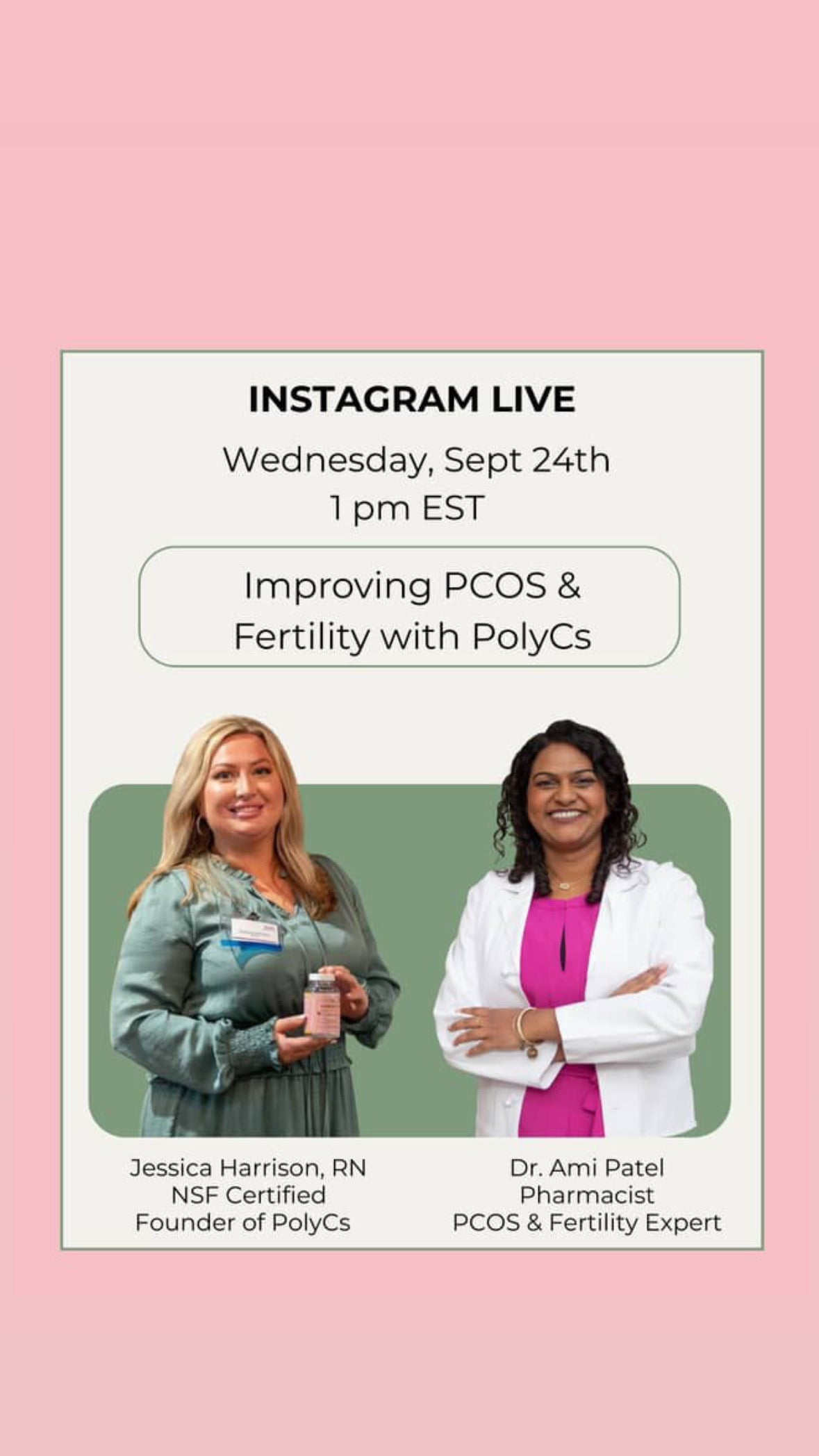 Instagram Live: Improving PCOS & Fertility with PolyC's
