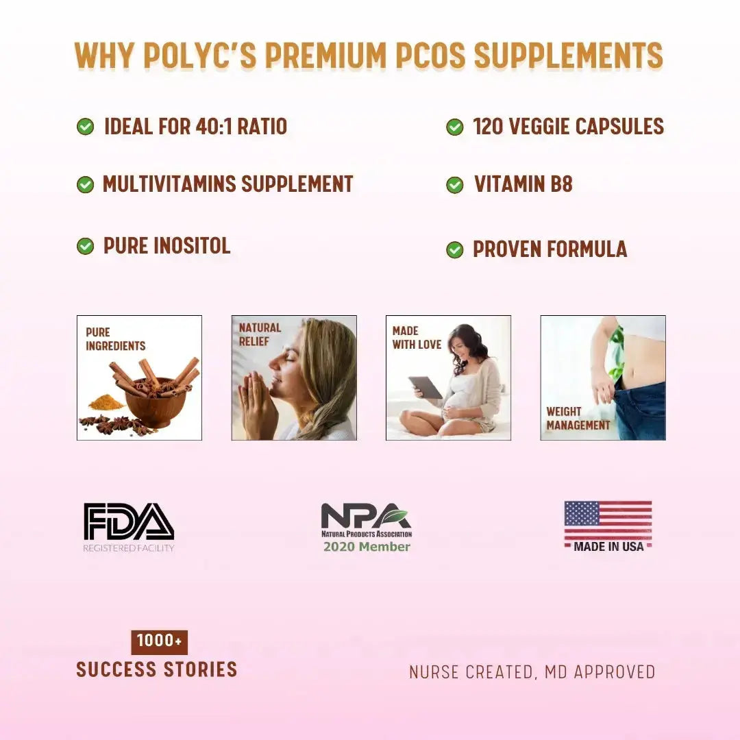 PolyC's Premium PCOS Supplements - 5 Month Supply PolyC's Premium PCOS